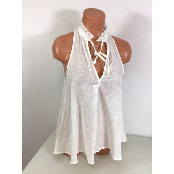 Pilcro Anthropologie Linen Shirt Top Womens Small - Picture 1 of 7